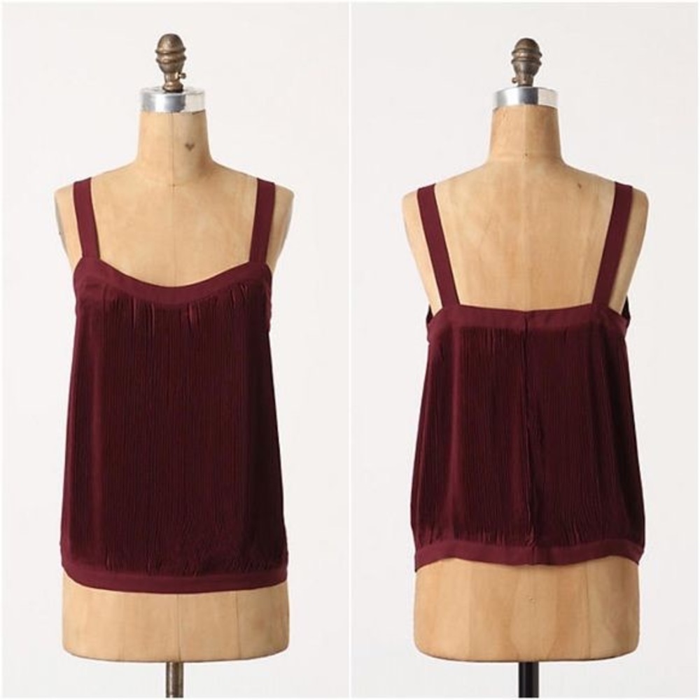 Anthropologie Pleats Abounding Tank by Maple